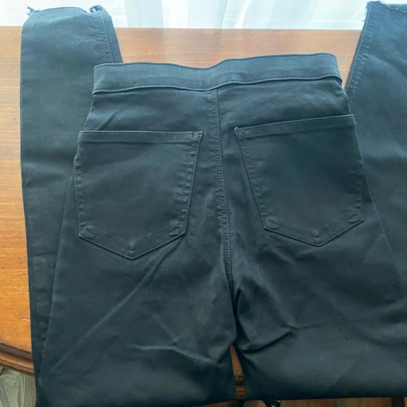 TOPSHOP “JONI” U.S. size 2 or size 25Wx 30L Super High Waisted Skinny Black Jean - Picture 1 of 4